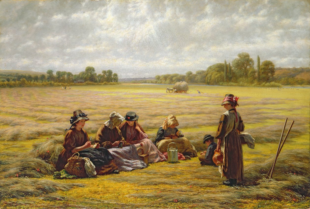 收割机在阳光下休息，伯克郡，1865年 作者 沃尔特菲尔德