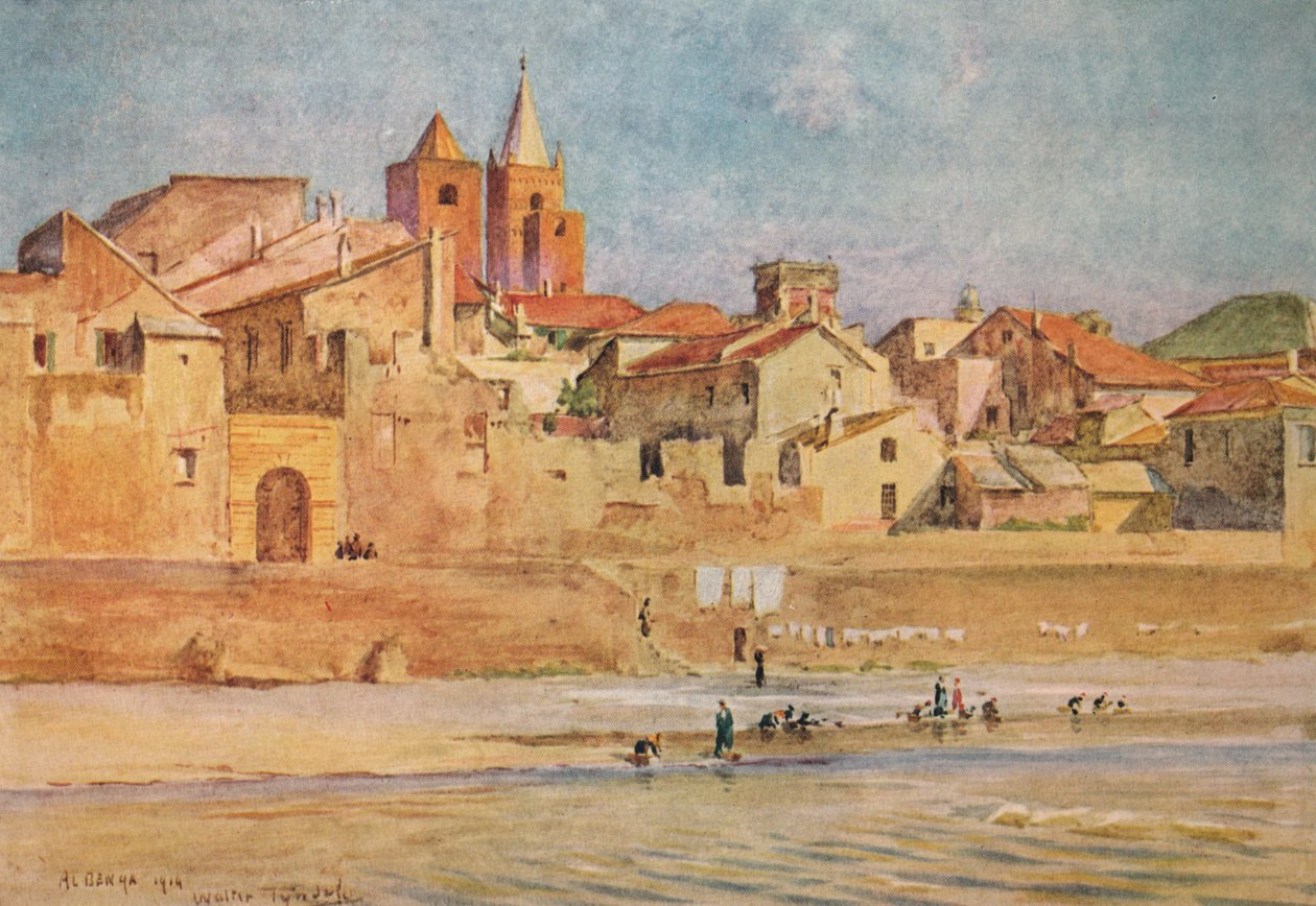 来自中原的阿尔本加（Albenga），1912年左右，1912年 作者 沃尔特·弗雷德里克·屋顶·廷代尔