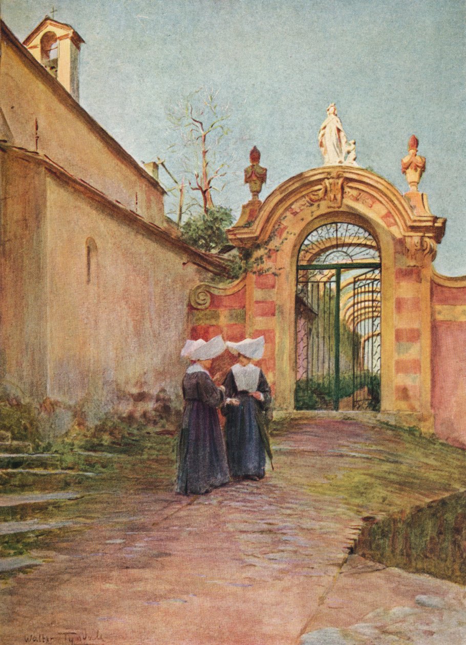 玛格丽塔·利古雷（S. Margherita Ligure）的Centurione别墅入口，c1910，1912 作者 沃尔特·弗雷德里克·屋顶·廷代尔