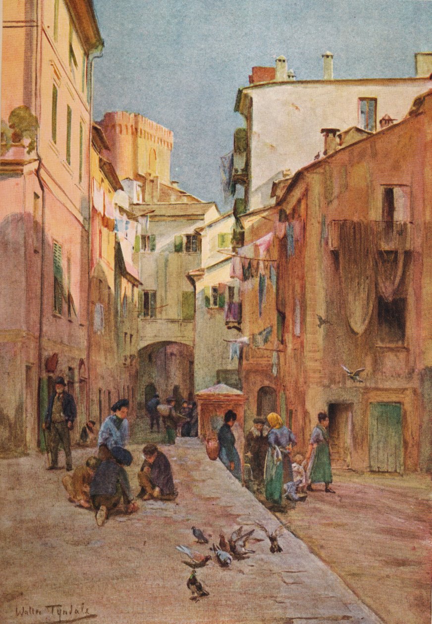 拉广场（Piazza），塞斯特里·莱万特（Ces10 Levante），1912年，1912年 作者 沃尔特·弗雷德里克·屋顶·廷代尔
