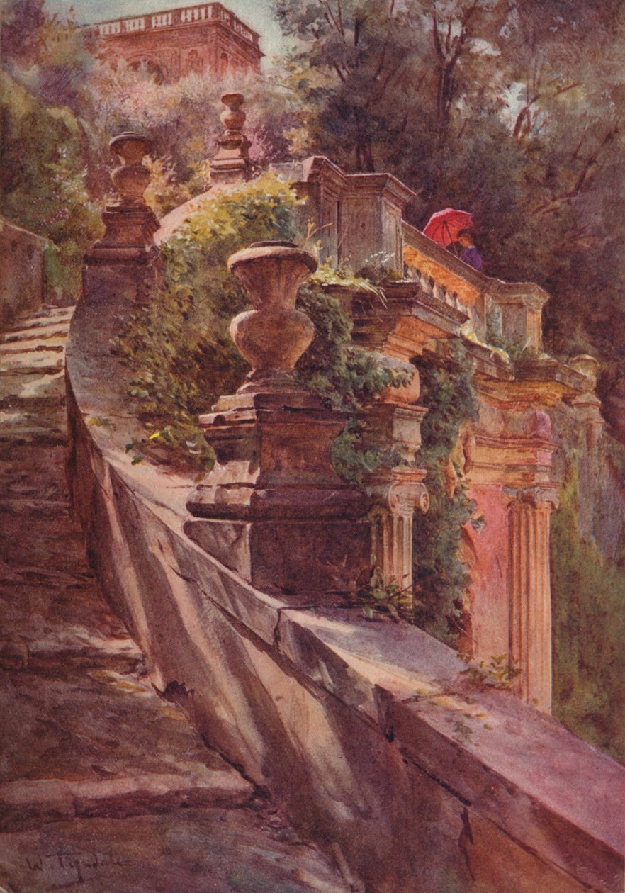 La Scallea Delle Sfinge，Villa deste，c1900 1913 作者 沃尔特·弗雷德里克·屋顶·廷代尔