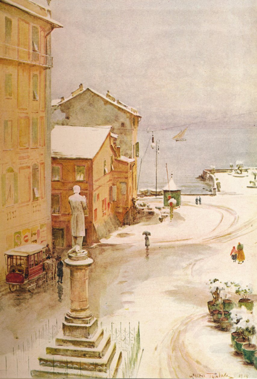 马格尼塔广场（S. Margherita），c1910，1912年 作者 沃尔特·弗雷德里克·屋顶·廷代尔
