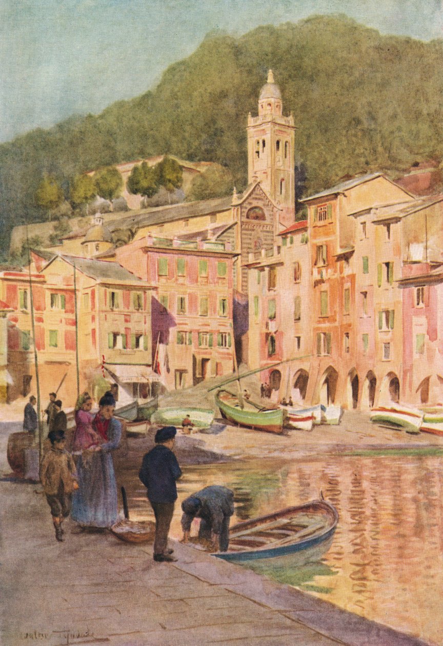 波托菲诺（Portofino），c1910，1912年 作者 沃尔特·弗雷德里克·屋顶·廷代尔