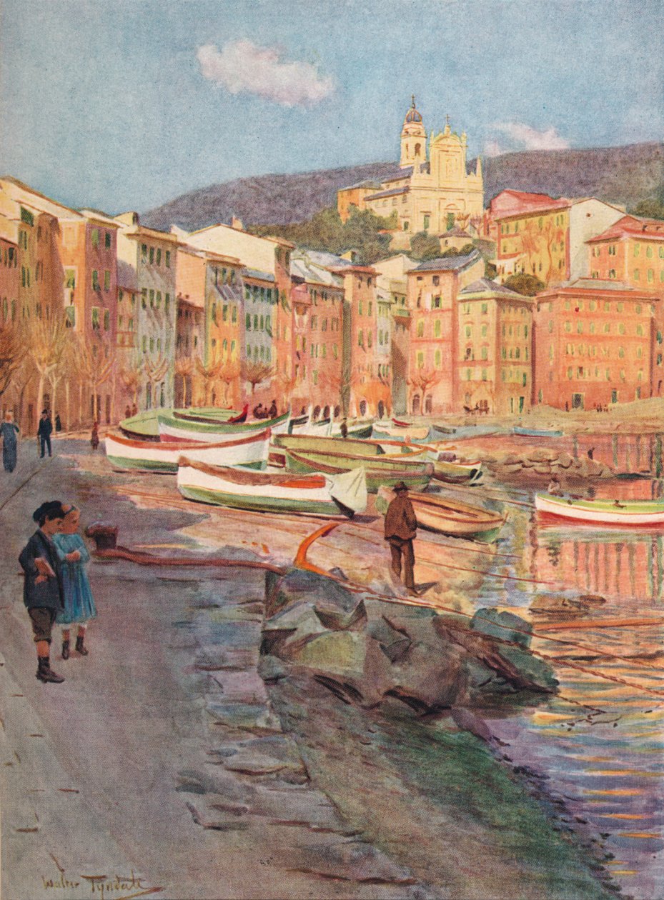 玛格丽塔·利古雷（S.Margherita Ligure），c1910，1912年 作者 沃尔特·弗雷德里克·屋顶·廷代尔