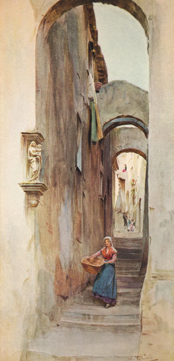 Cervo San Bartolommeo街，c1910，1912年 作者 沃尔特·弗雷德里克·屋顶·廷代尔