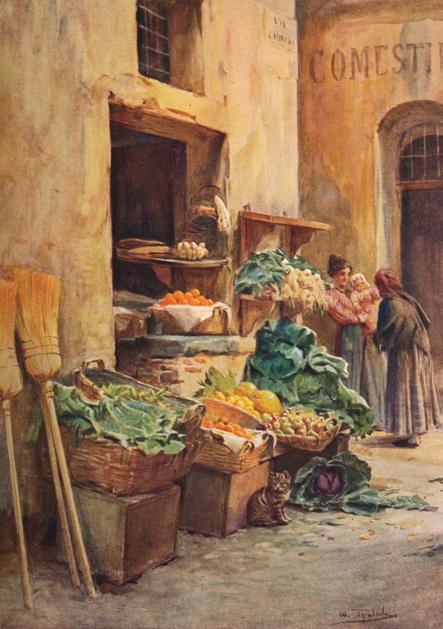 绿色食品杂货店，c1910，1912年 作者 沃尔特·弗雷德里克·屋顶·廷代尔