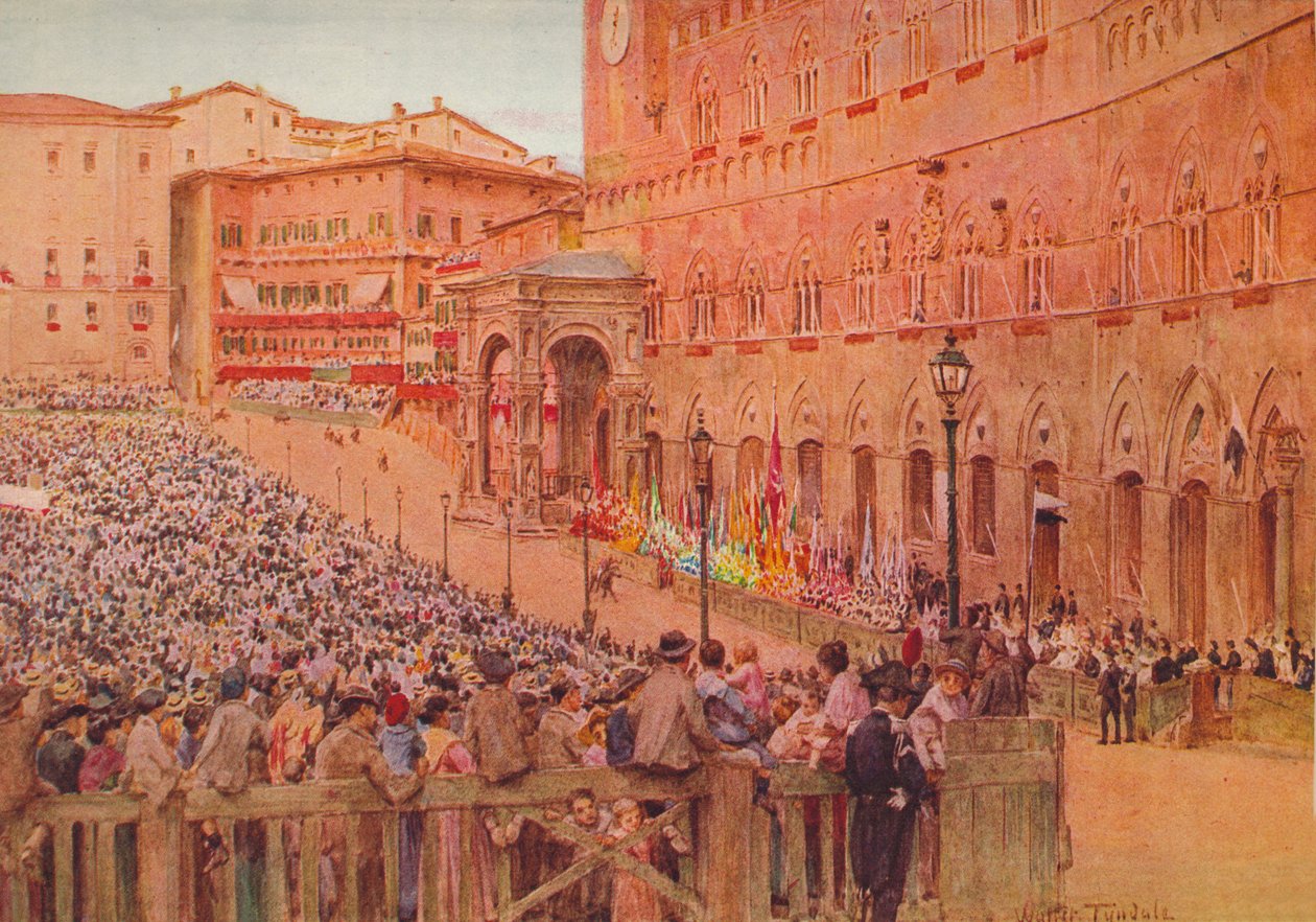 锡耶纳的派力奥（c1900）1913 作者 沃尔特·弗雷德里克·屋顶·廷代尔