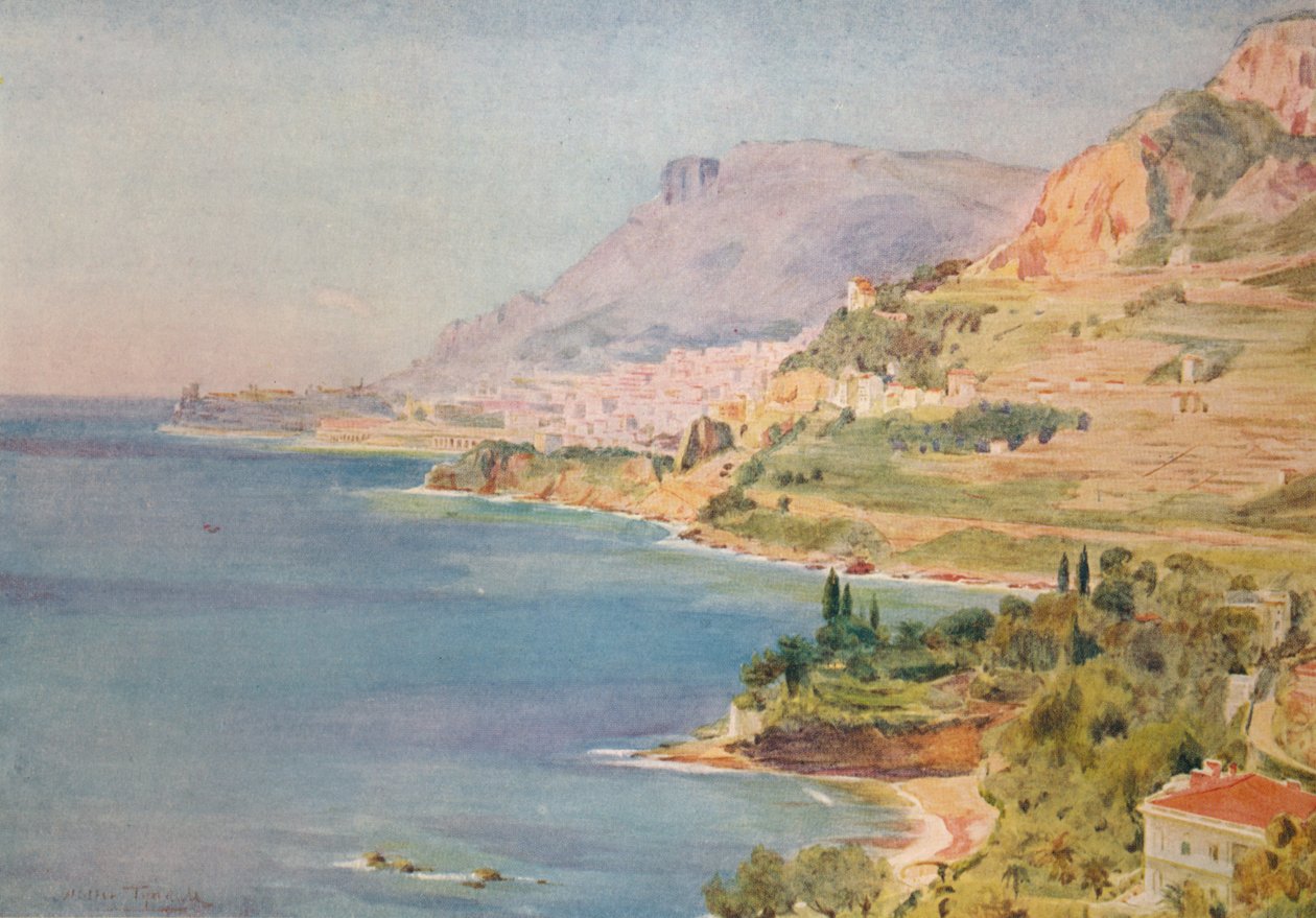 摩纳哥公国，c1910，1912年 作者 沃尔特·弗雷德里克·屋顶·廷代尔