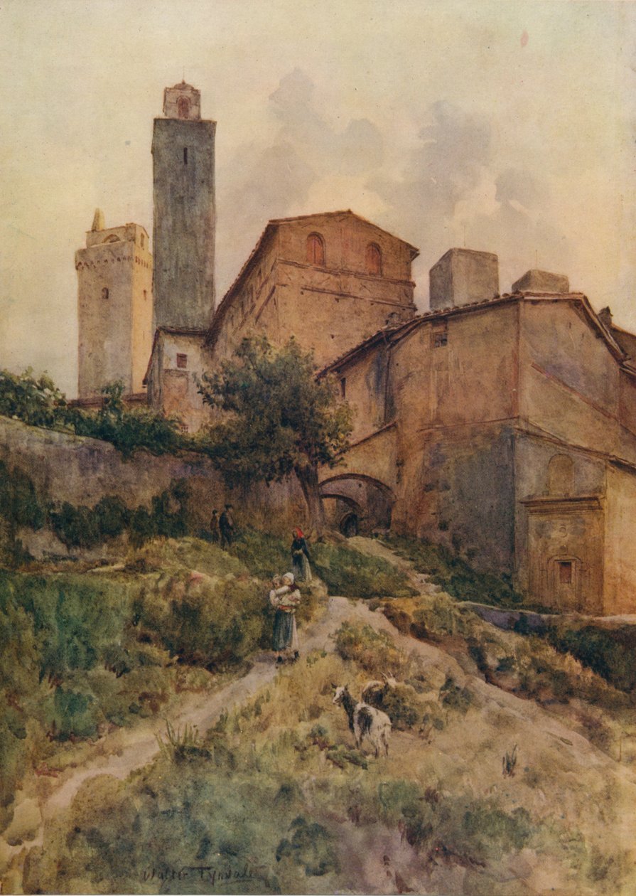 Via Capassi，圣吉米尼亚诺，c1900 1913 作者 沃尔特·弗雷德里克·屋顶·廷代尔