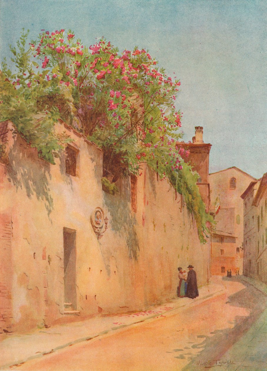 锡耶纳（Siena）Via Delle Sperandie，c1900 1913 作者 沃尔特·弗雷德里克·屋顶·廷代尔