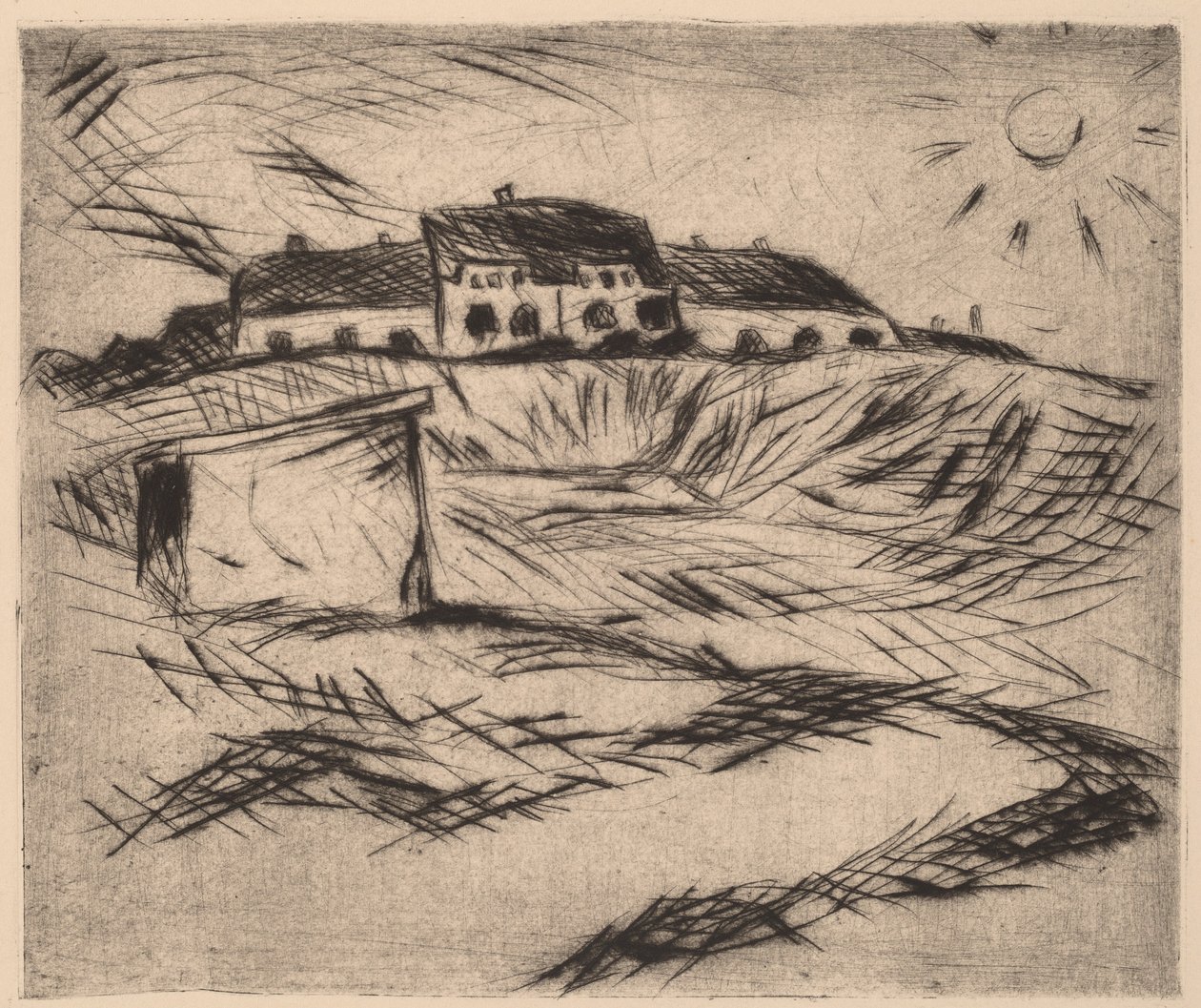 营房营房，1916年。 作者 沃尔特·格拉马特