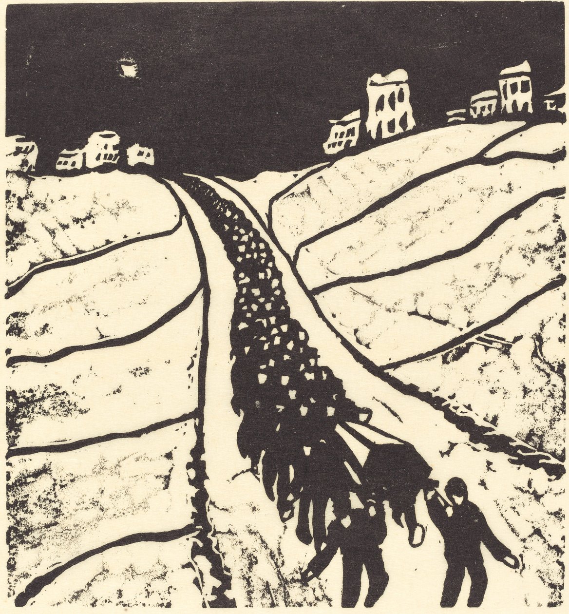 埋葬的葬礼，1916年。 作者 沃尔特·格拉马特
