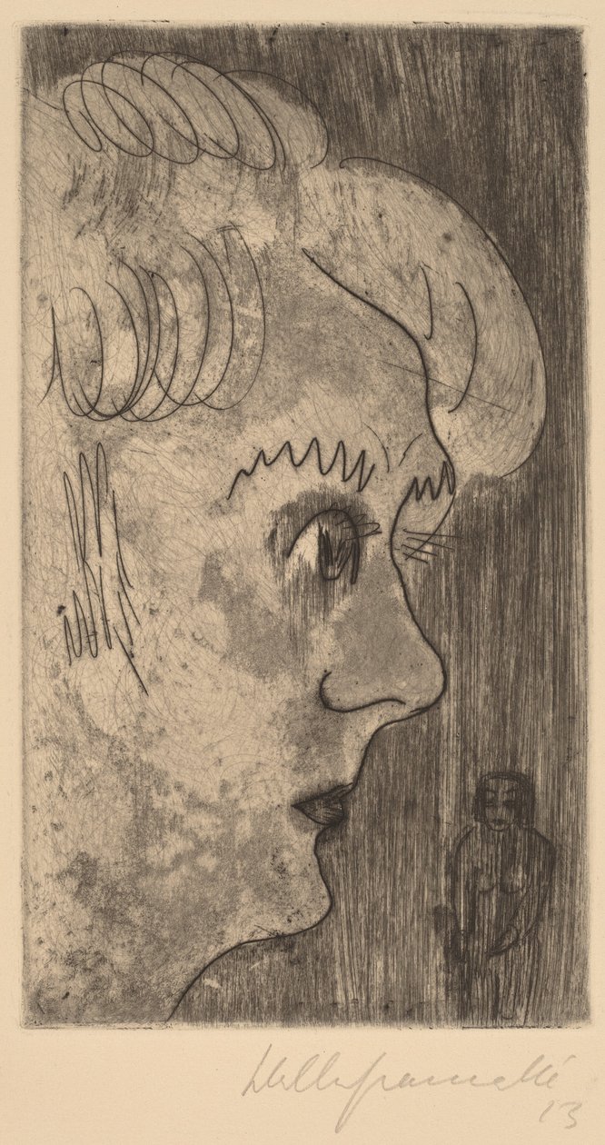 头部轮廓，1923年。 作者 沃尔特·格拉马特