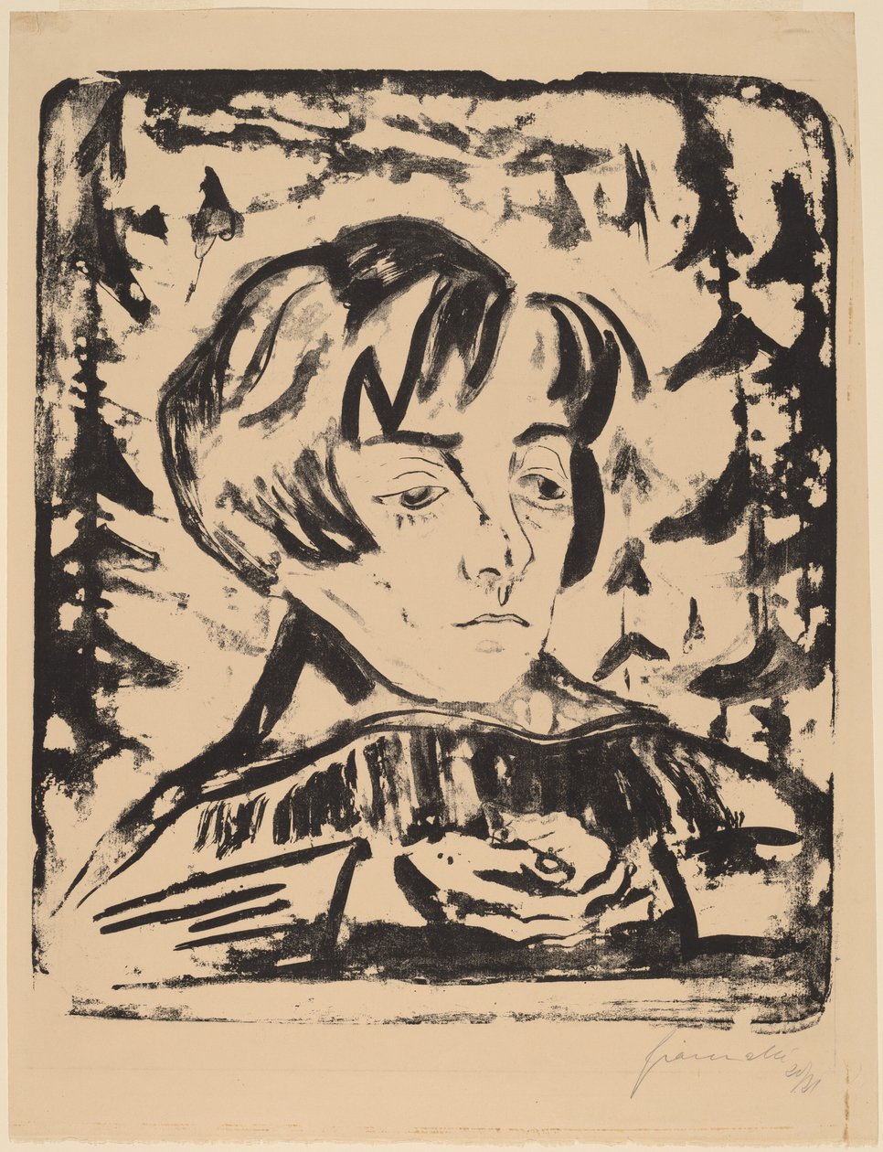 倾听，1920-1921。 作者 沃尔特·格拉马特