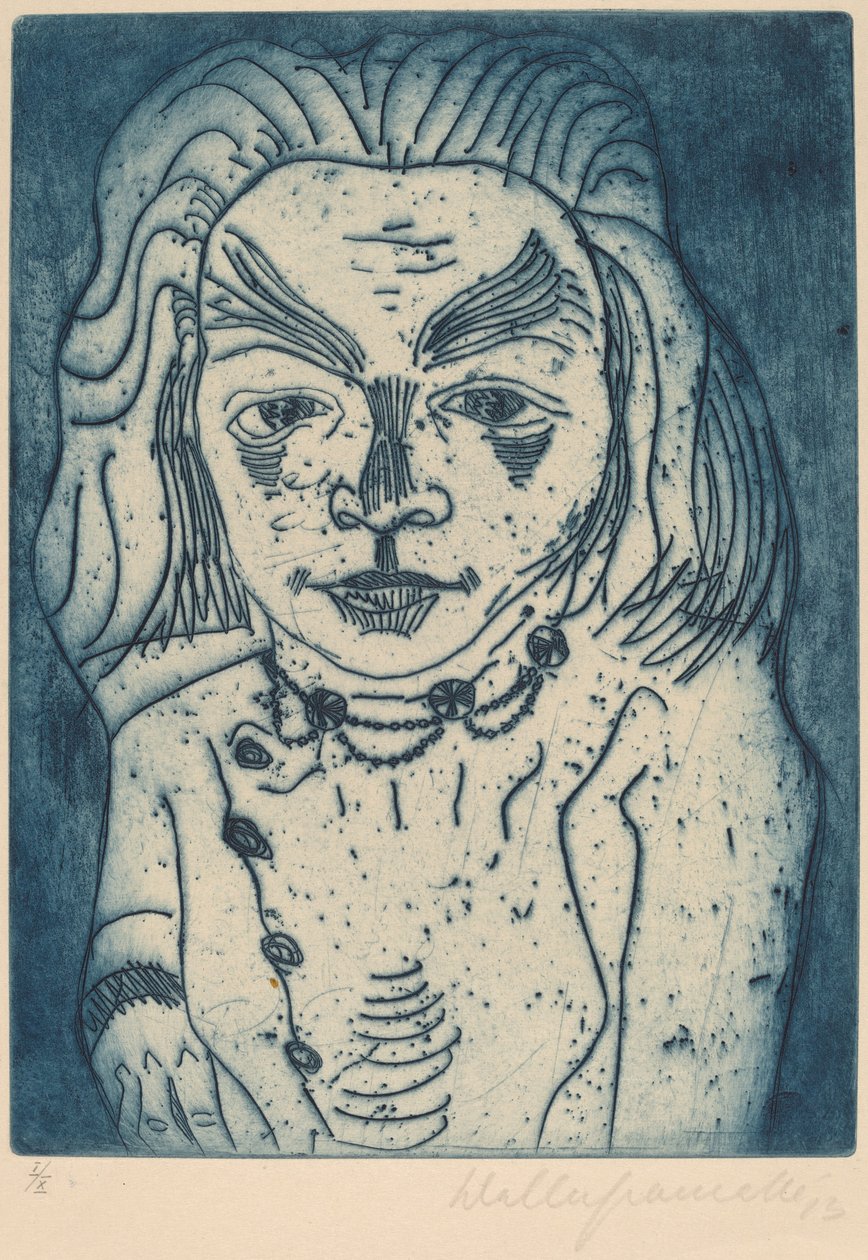 戴项链的女人，1923年。 作者 沃尔特·格拉马特