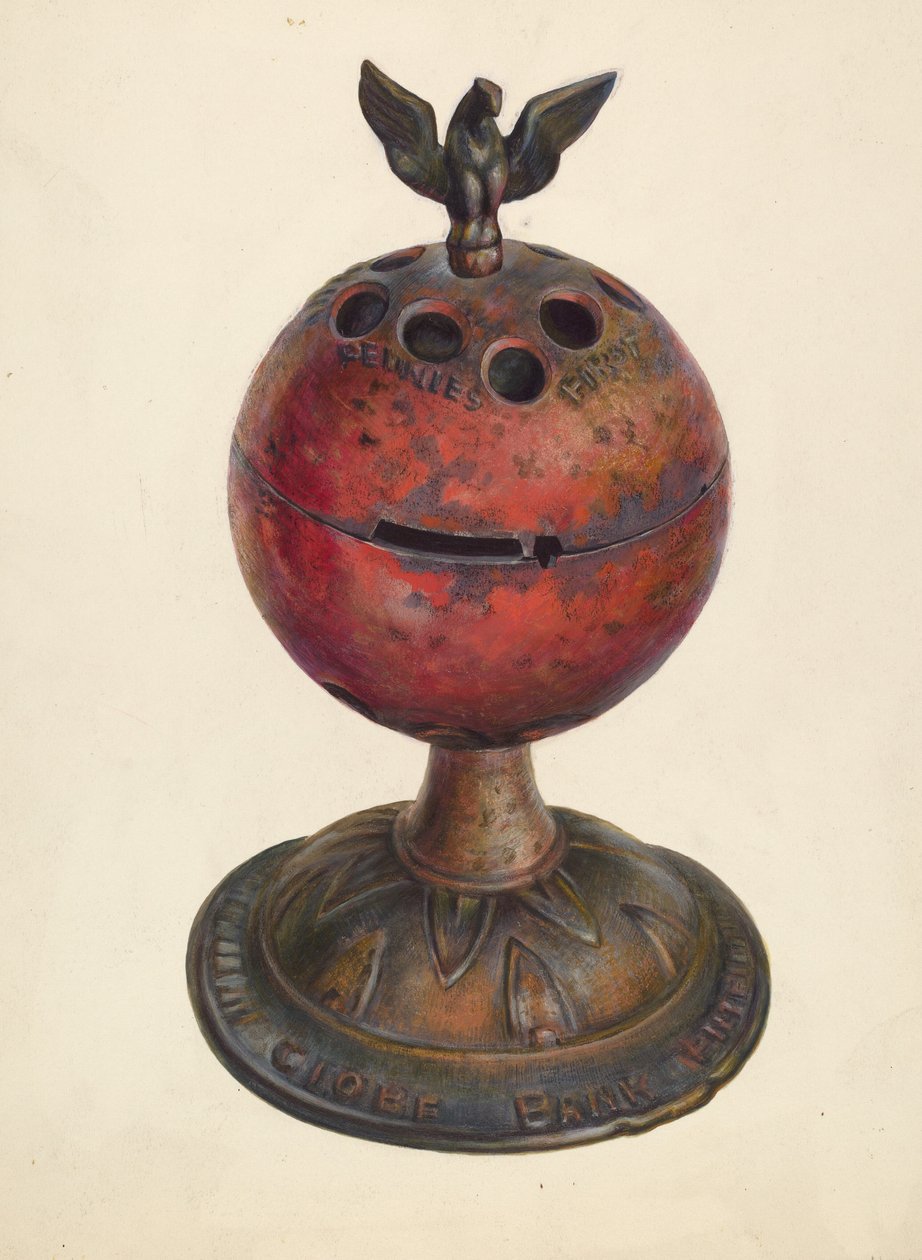 玩具银行。Globe, 约1939年。 作者 沃尔特·霍赫斯特拉瑟