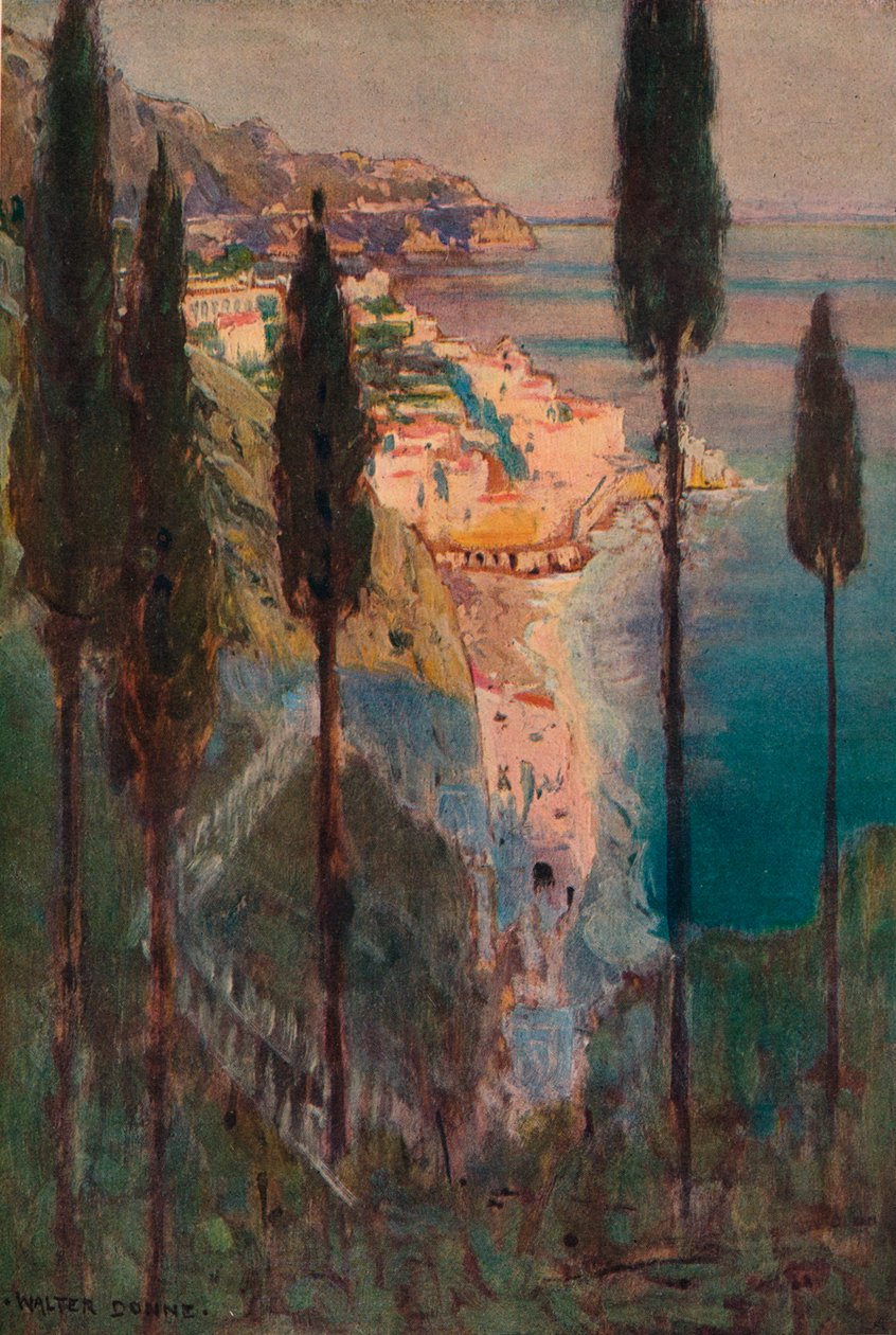 晚霞，阿马尔菲，约1887-1906，1906-7 作者 沃尔特·J·多恩