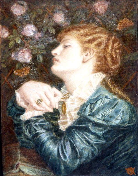 百合花和玫瑰（纸上水粉和阿拉伯胶水的水彩画） 作者 沃尔特·约翰·克纽斯图伯