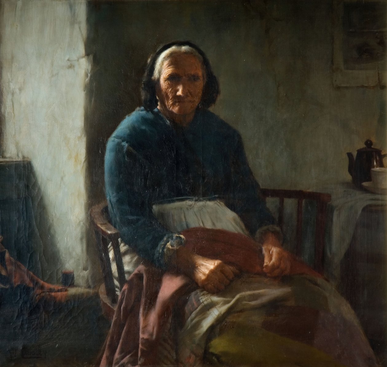 一个康沃尔的老女人，1882-1900。 作者 沃尔特·兰利