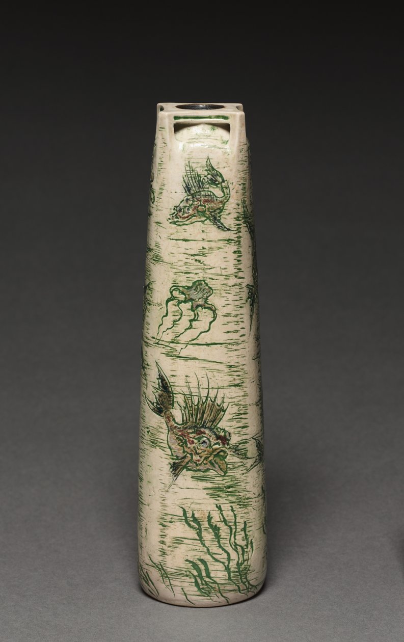 花瓶：鱼，1908年 作者 沃尔特·马丁