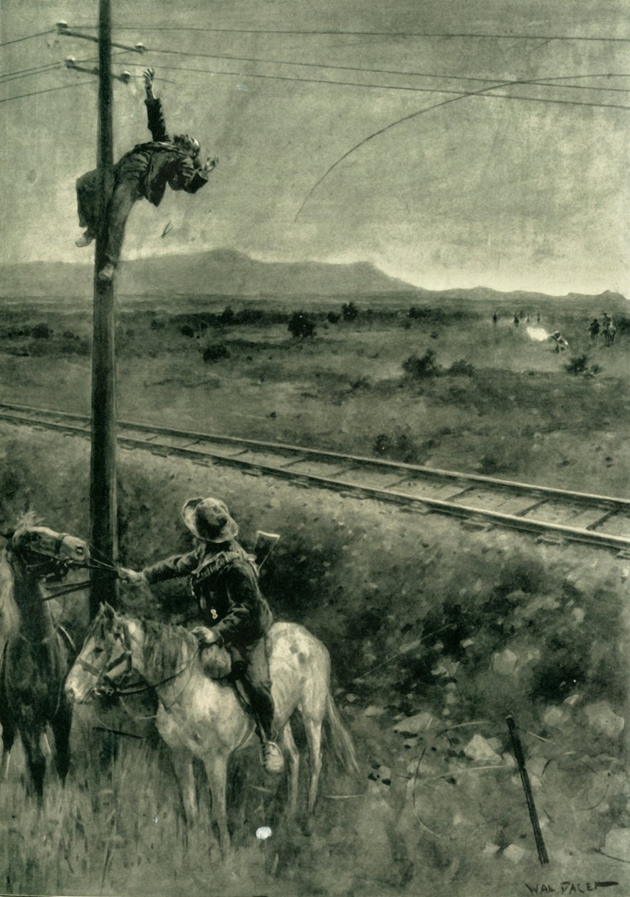 布尔人在切断电报线的过程中被抓获》，1902年 作者 沃尔特·佩吉特