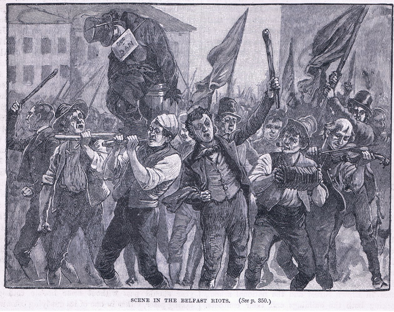 公元1864年贝尔法斯特骚乱的场景 作者 沃尔特·佩吉特
