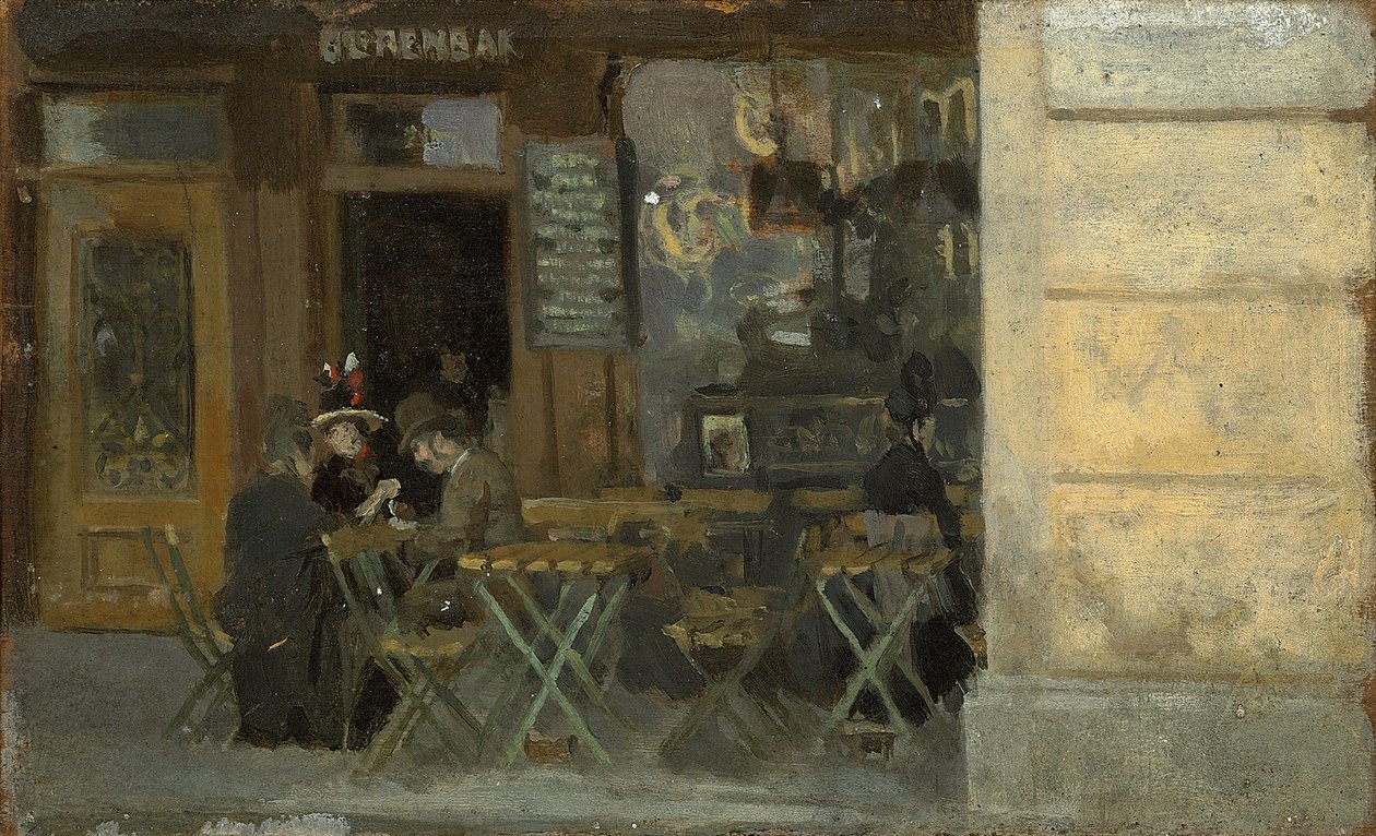 迪耶普（Dieppe）咖啡馆1884-5 作者 沃尔特·理查德·西克特