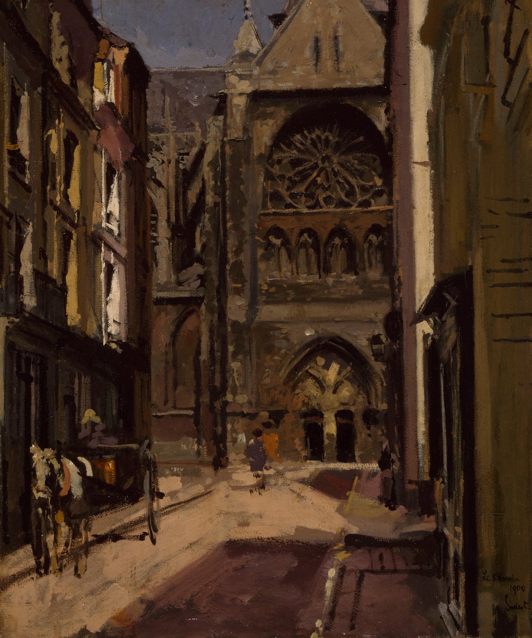 拉街（La Rue Pecquet），迪耶普（Dieppe），1900年 作者 沃尔特·理查德·西克特