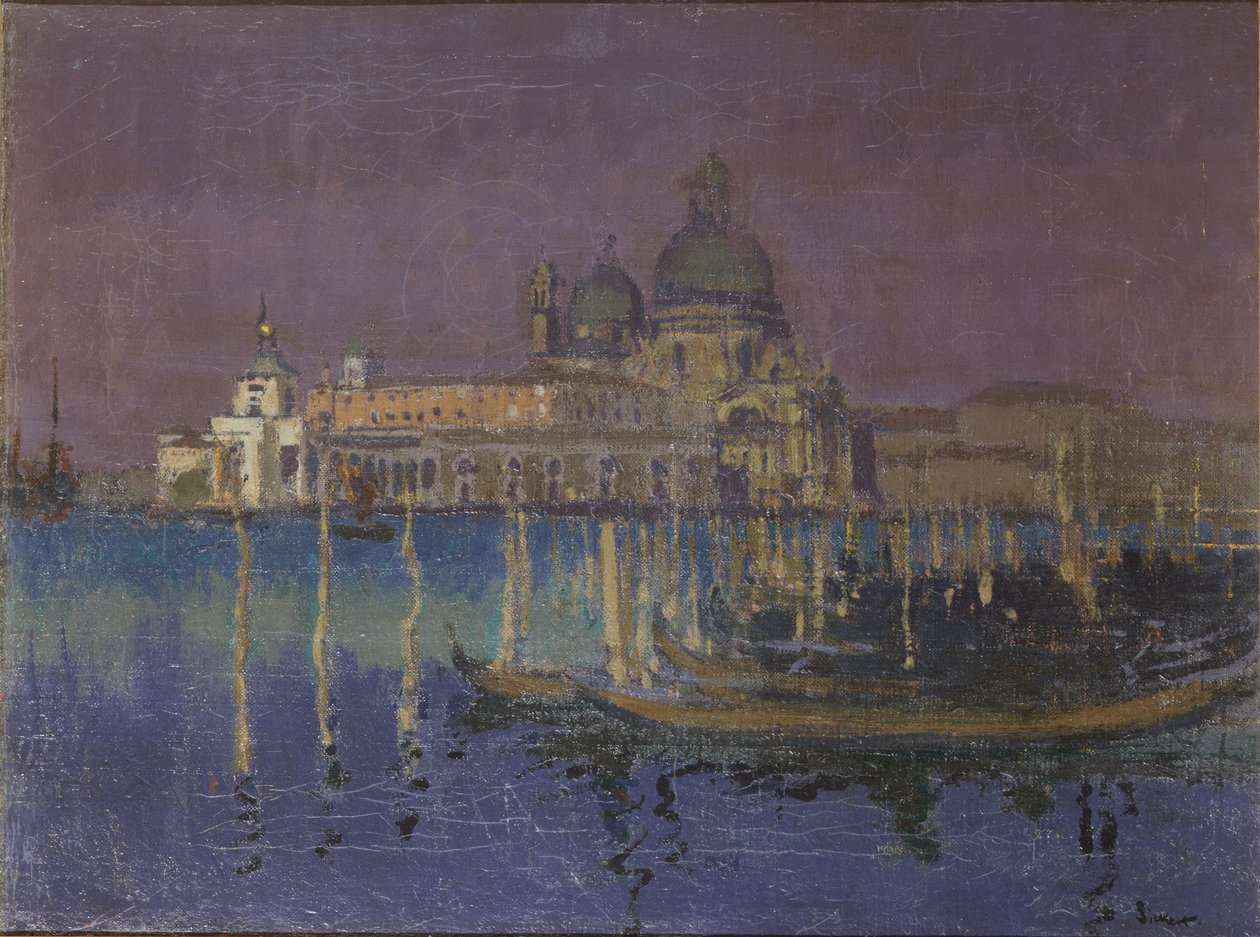 夜曲：多娜娜和圣玛丽亚·德拉礼炮，威尼斯，1896年 作者 沃尔特·理查德·西克特