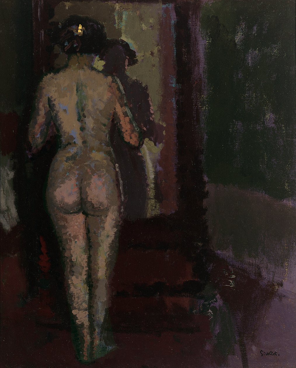 莎莉（Sally），《镜中的裸体》，约1907-09年（布面油画） 作者 沃尔特·理查德·西克特