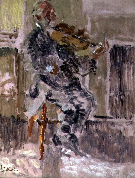 罗顿之家的老赫夫尔，约1916年（油画板）。 作者 沃尔特·理查德·西克特