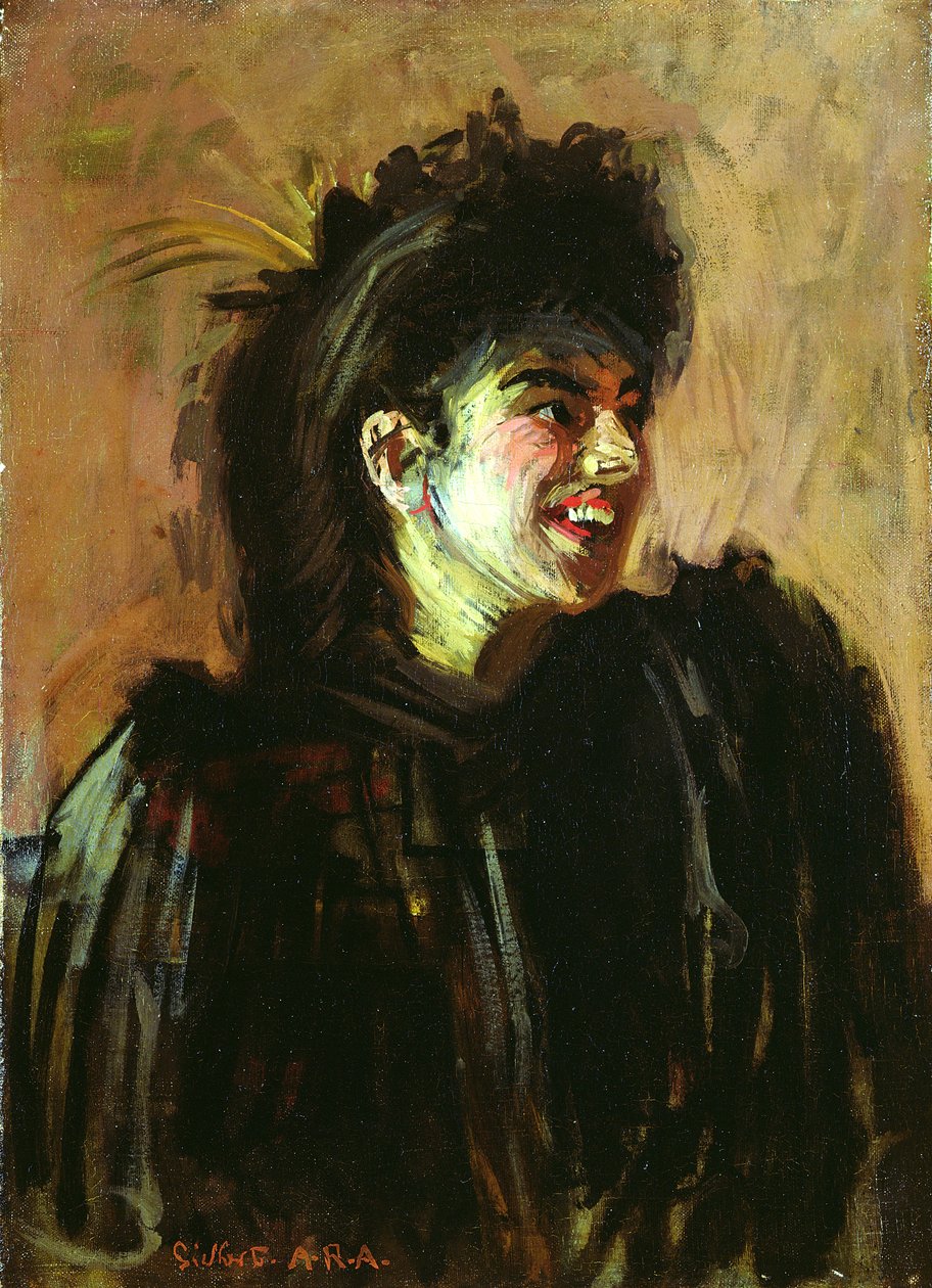 天堂的黑鸟，约1896-8年（布面油画） 作者 沃尔特·理查德·西克特