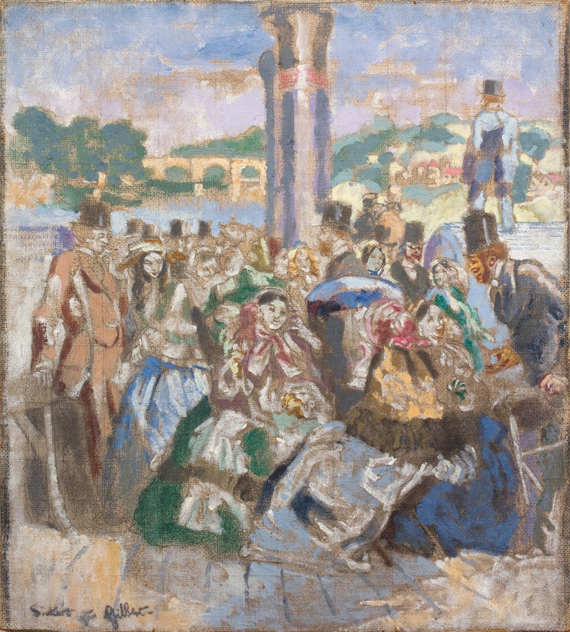 河》[取材于约翰-吉尔伯特]，约 1930-31 年（布面油画） 作者 沃尔特·理查德·西克特
