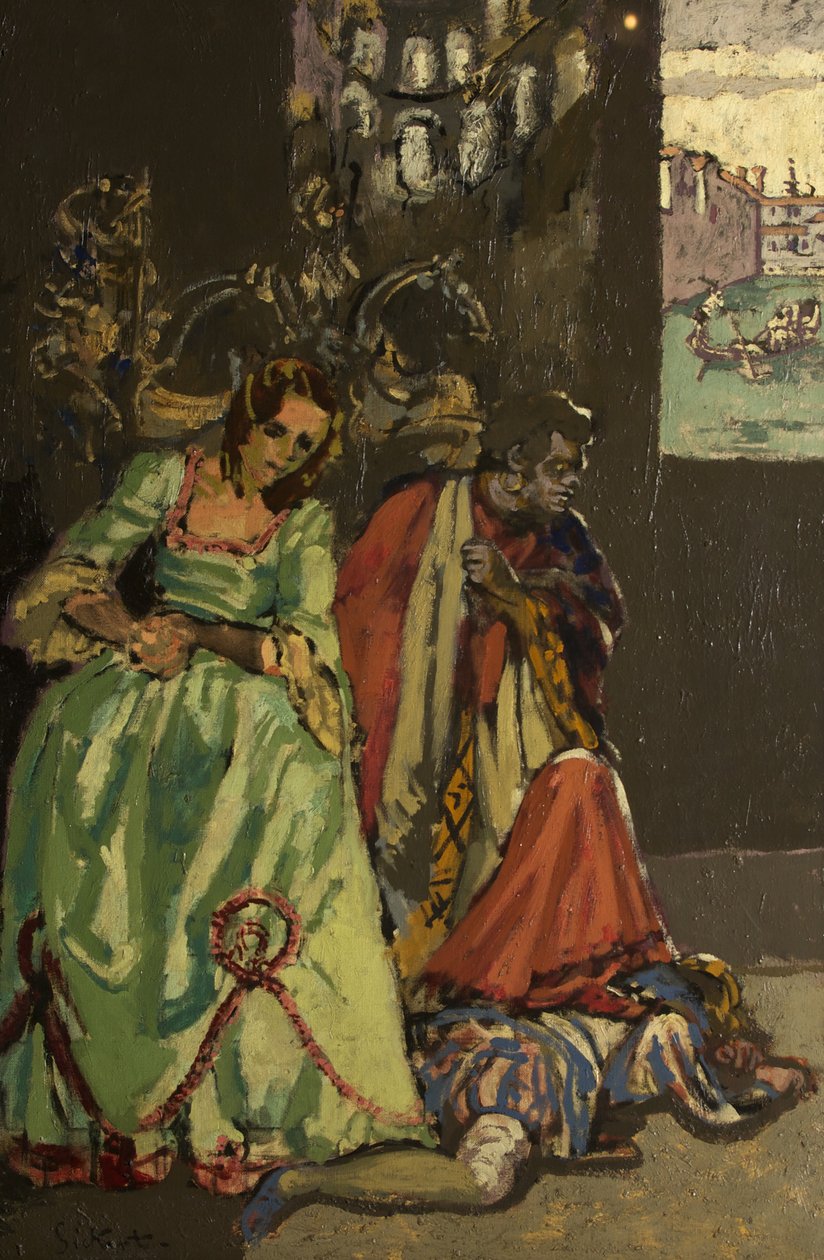 奥赛罗（Othello）变体，约1933年-34年（布面油画） 作者 沃尔特·理查德·西克特