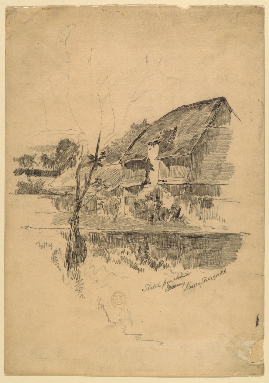 德国农场建筑 作者 沃尔特·斯劳（Walter Shirlaw）