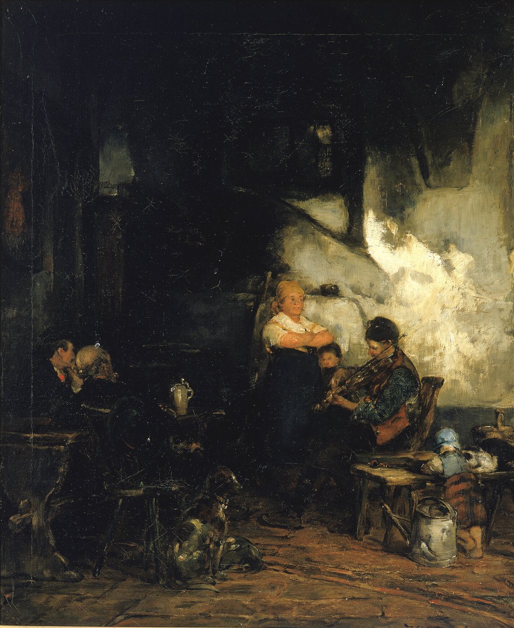 旅店，德国，约1873年。 作者 沃尔特·斯劳（Walter Shirlaw）