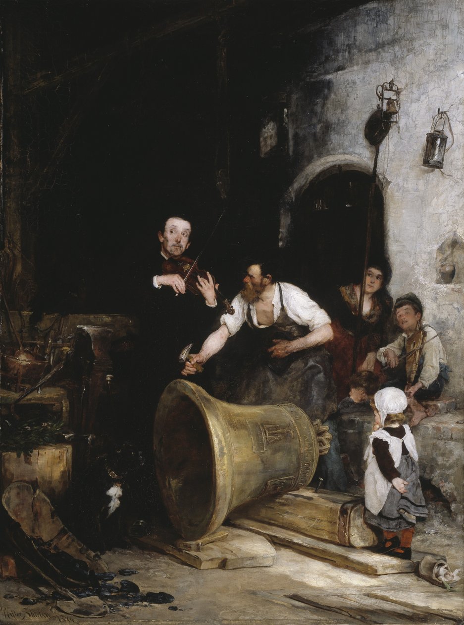 铃铛乐队（Toning the Bell），1874年 作者 沃尔特·斯劳（Walter Shirlaw）