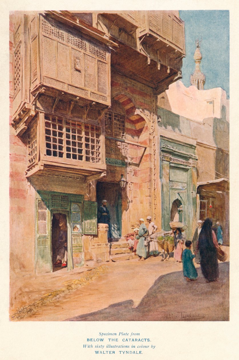 街景，埃及，约1907年。 作者 沃尔特·廷代尔