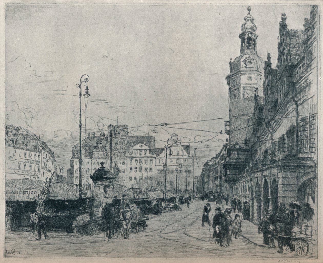 莱比锡市场广场（c1913） 作者 沃尔特·泽辛