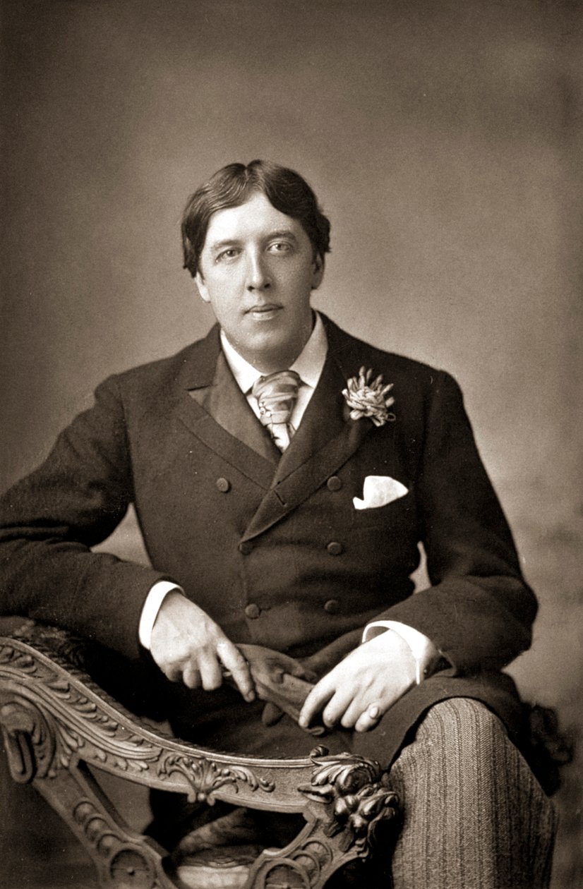 Oscar WiIde，爱尔兰作家、机智的人和剧作家，约1890年 作者 魔杖唐尼