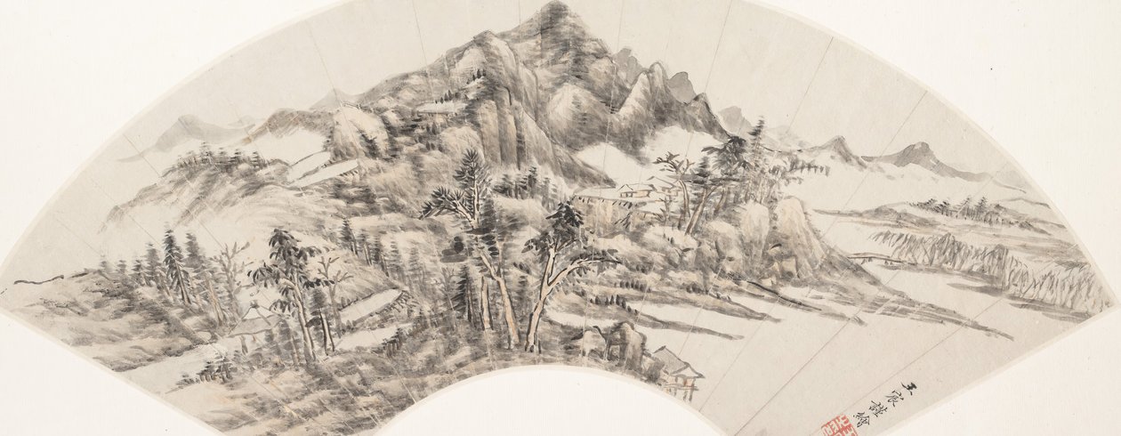 景观，日期为1788年。 作者 王辰