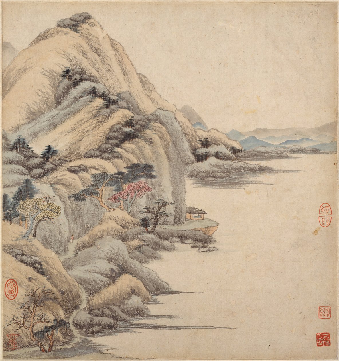 17世纪古代大师风格的风景。 作者 王健