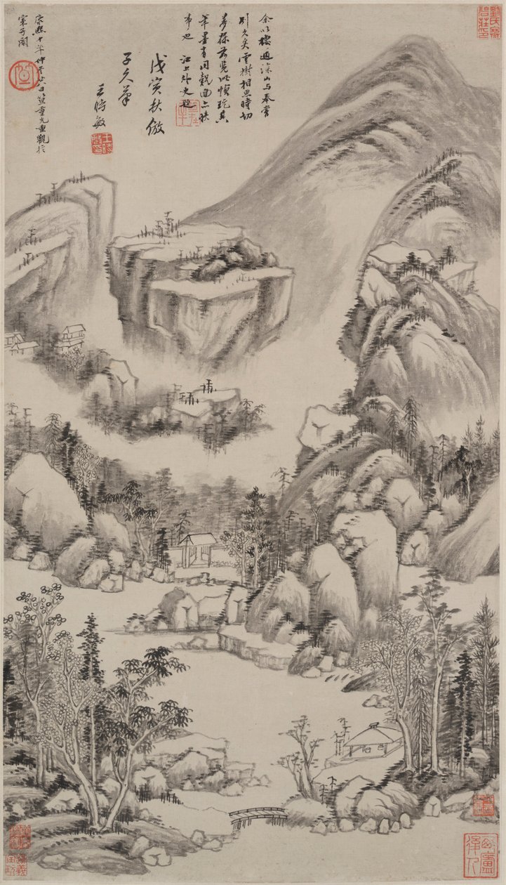 黄公望风格的山水画 作者 王世民