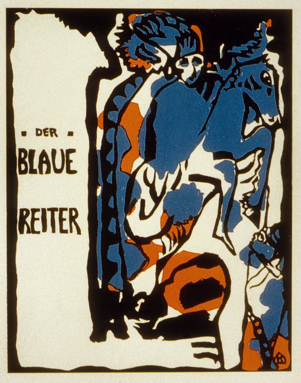Blaue Reiter年历封面，1912彩色光刻 作者 瓦西里·康定斯基