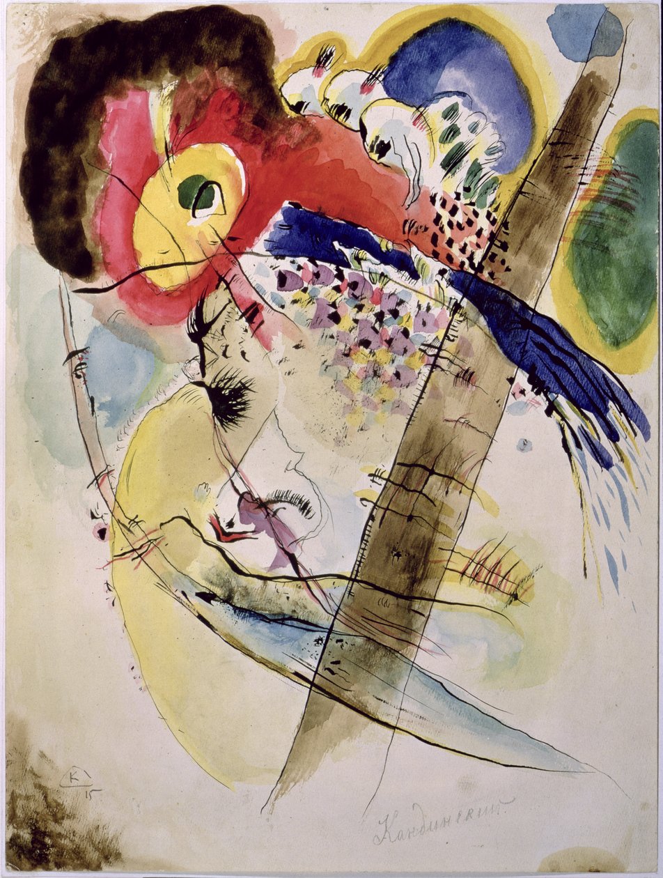异国鸟类，1915年 作者 瓦西里·康定斯基