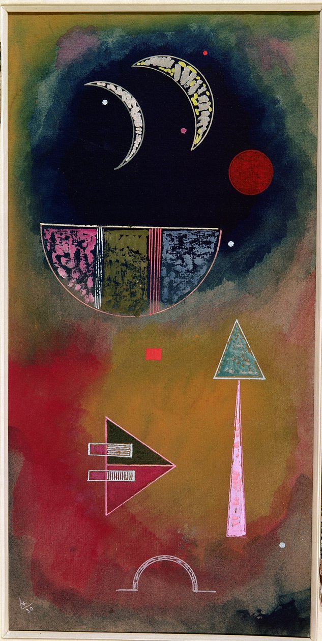 从光明到黑暗，1930年（gouache und wc） 作者 瓦西里·康定斯基