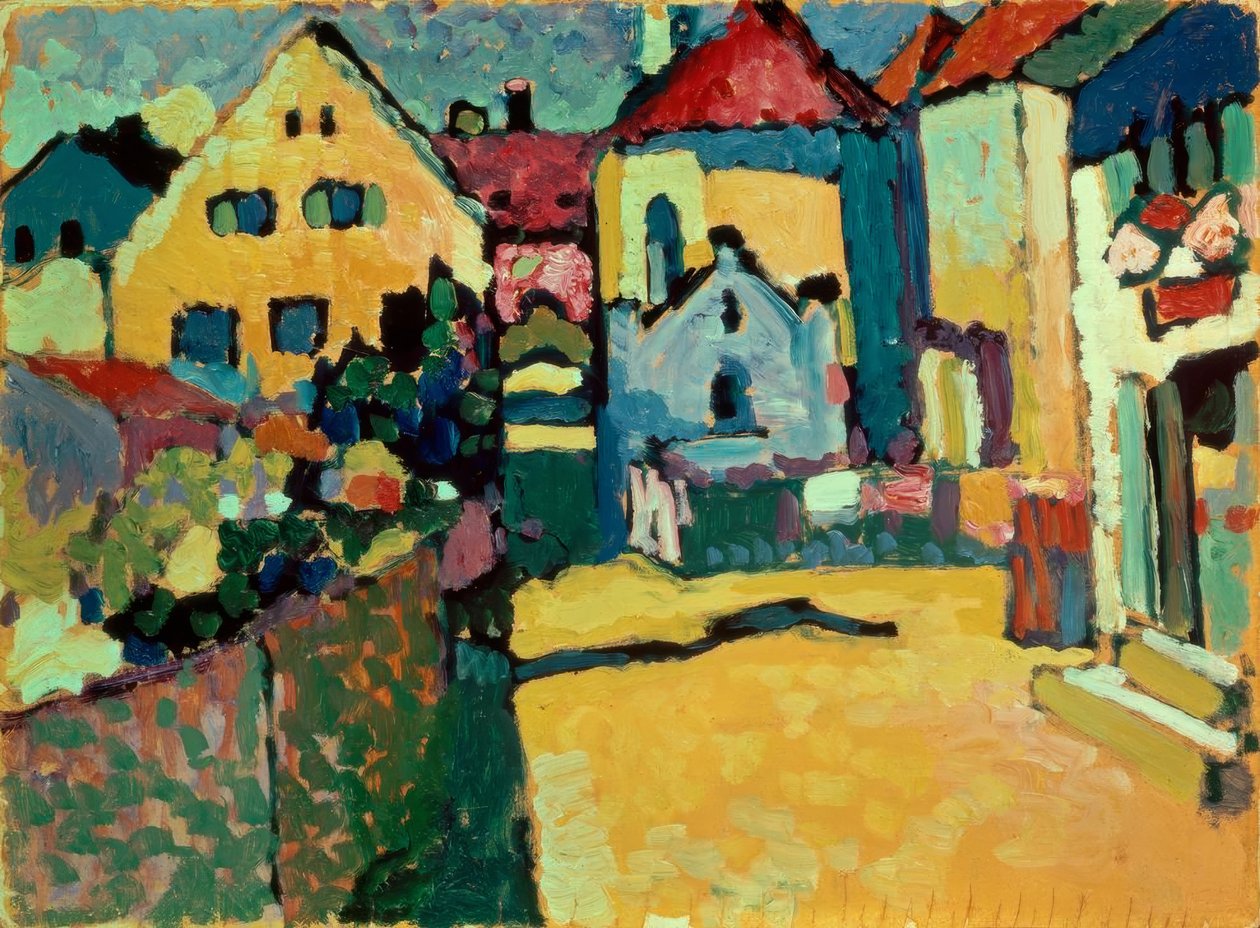 Murnau的Grüngasse（Murnau  - Grüngasse） 作者 瓦西里·康定斯基
