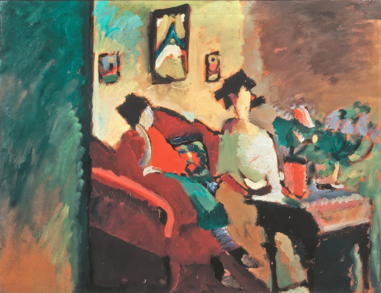 室内（与GabrieleMünter和Marianne von Werefkin合作） 作者 瓦西里·康定斯基
