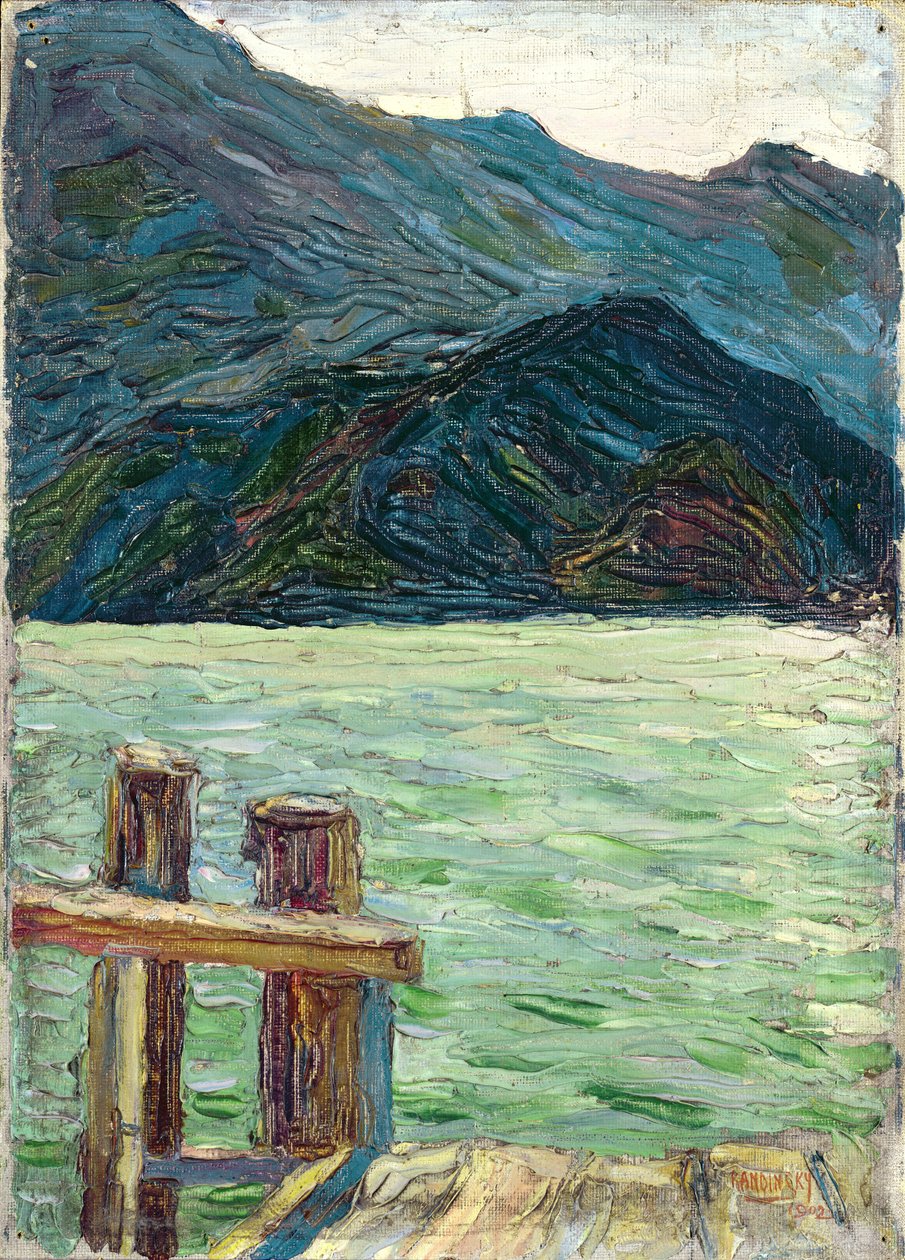 1902年，Kochelsee在海湾上空 作者 瓦西里·康定斯基