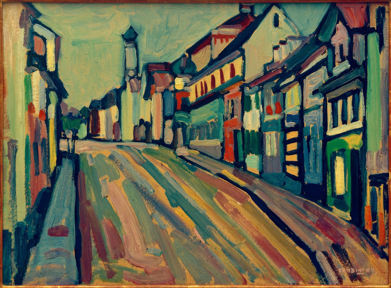 Murnau  -  Untermarkt 作者 瓦西里·康定斯基